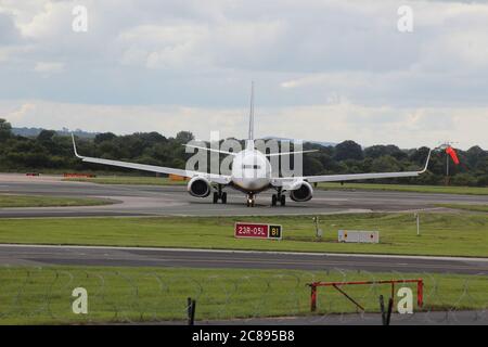 Ryanair Boeing 737-800 Aircraft at Manchester Airport Credit : Mike Clarke / Alamy Foto d'archivio Foto Stock