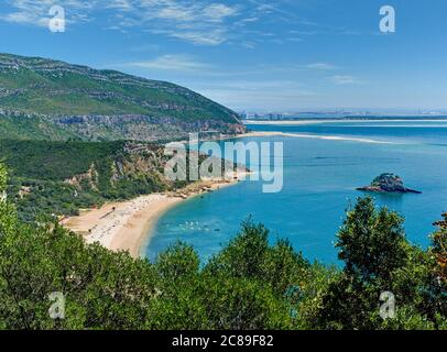 praia da pontinha da Arrabida, Setubal Foto Stock
