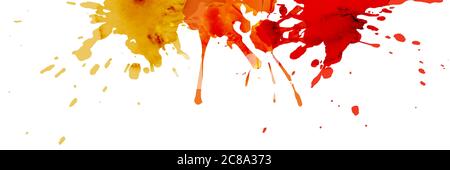 Sfondo astratto acquerello con spruzzatura dipinta a mano. Vettore artistico di colorazione utilizzato come elemento nel disegno decorativo di intestazione, brochure, Illustrazione Vettoriale