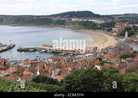 Paesaggi della città balneare di Sacrborough Foto Stock