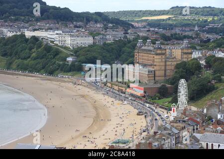 Paesaggi della città balneare di Sacrborough Foto Stock