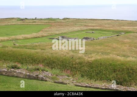 Paesaggi della città balneare di Sacrborough Foto Stock
