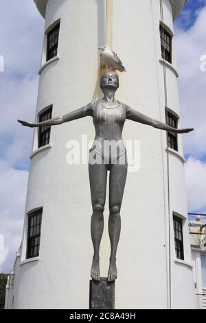 Paesaggi della città balneare di Sacrborough Foto Stock