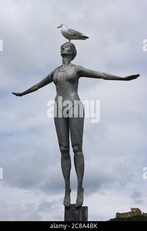 Paesaggi della città balneare di Sacrborough Foto Stock