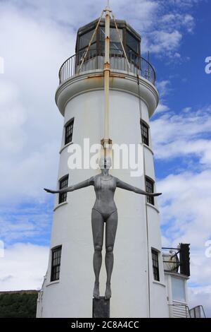 Paesaggi della città balneare di Sacrborough Foto Stock