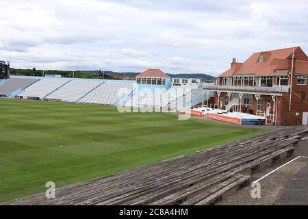 Paesaggi della città balneare di Sacrborough Foto Stock