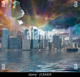 Fantasy New York City Foto Stock