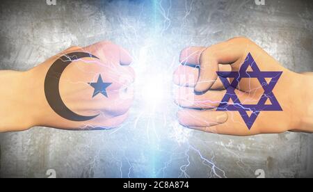 Scontro di religione Foto Stock