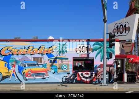 Autostrada 101 Cafe in Oceanside, California , Stati Uniti Foto Stock