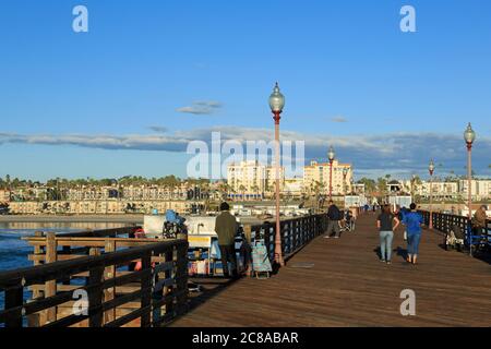 Oceanside Pier, della Contea di San Diego, California, Stati Uniti d'America Foto Stock