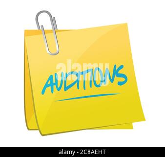 Audiers postare esso disegno di illustrazione su uno sfondo bianco Illustrazione Vettoriale