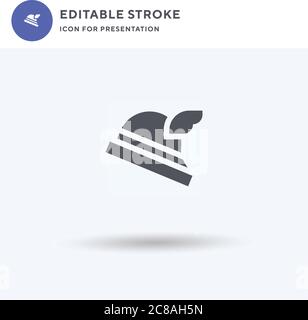 Vettore di icone Hermes, segno piatto riempito, pittogramma solido isolato su bianco, illustrazione del logo. Icona Hermes per la presentazione. Illustrazione Vettoriale