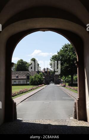 Unesco Weltkulturerbe Schloss und ehemaliges Kloster Corvey, Höxter, Nordrhein- Westfalen, Deutschland Foto Stock