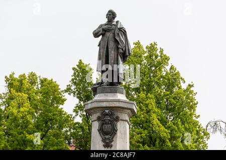 Adam Mickiewicz Monumento a Varsavia, Polonia Foto Stock