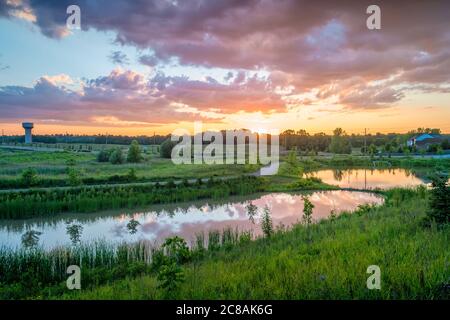 Tramonto a Brantford, Ontario, Canada Foto Stock