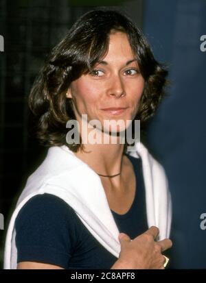 Kate Jackson all'allenamento di Jane fonda a Beverly Hills, California Foto Stock