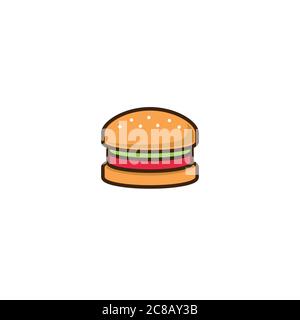 Un semplice logo Burger / icona di design Illustrazione Vettoriale