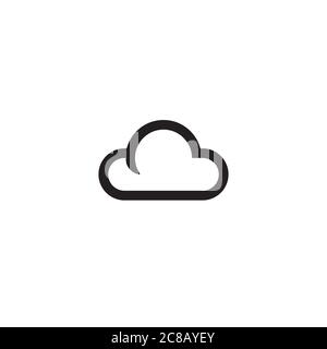Un semplice logo Cloud / icona di design Illustrazione Vettoriale