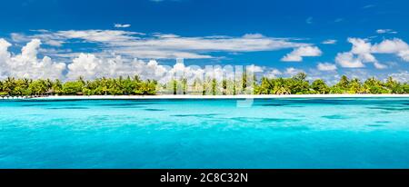 Spiaggia tropicale delle Maldive Foto Stock