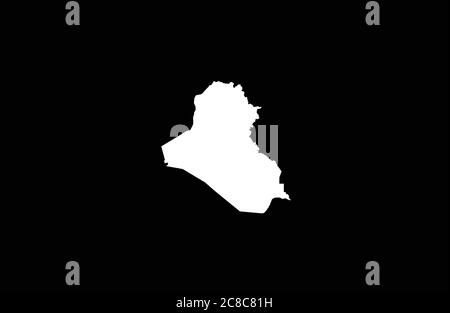 Illustrazione vettoriale della mappa dell'Iraq Illustrazione Vettoriale