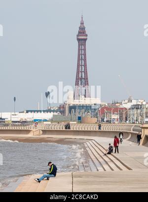 Blackpool, Covid 19 Lockdown. Foto Stock