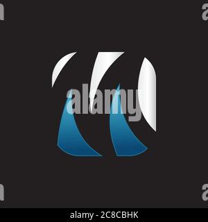 Elegante grafica creativa del logo Letter M iniziale illustrazione del modello vettoriale Illustrazione Vettoriale