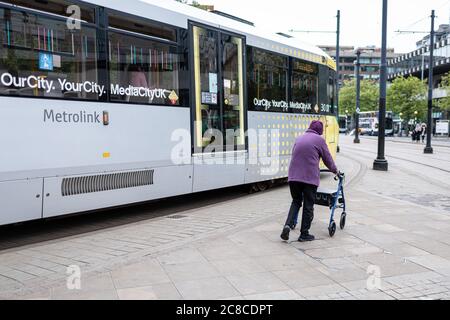 Piccadilly Gardens, Manchester. Foto Stock