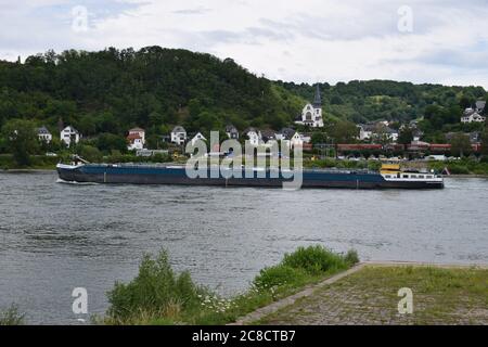 Reno vicino a Sinzig, tra Coblenza e Bonn Foto Stock