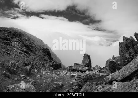 Glyder Fach montagna in Snowdonia, Galles del Nord Foto Stock