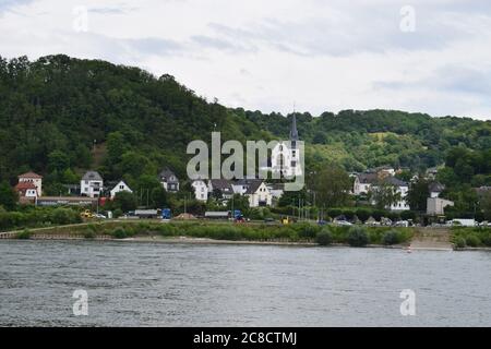 Reno vicino a Sinzig, tra Coblenza e Bonn Foto Stock