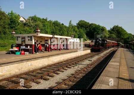 Stazione ferroviaria di Wirksworth, Derbyshire, Inghilterra Foto Stock