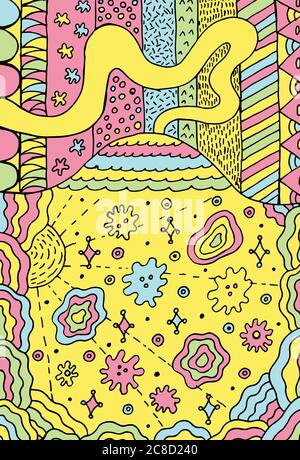 Paesaggio Di Montagna Doodle Immagine E Vettoriale Alamy