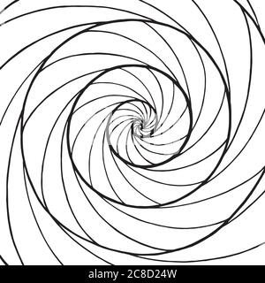 Motivo a spirale conchiglia ammonite. Grafica d'arte ornamento per sfondi e libri da colorare. Illustrazione vettoriale Illustrazione Vettoriale