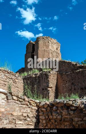 Rovine di San Jose de los Jemez chiesa (1621-22), Jemez membro Monumento, Jemez Springs, Nuovo Messico USA Foto Stock