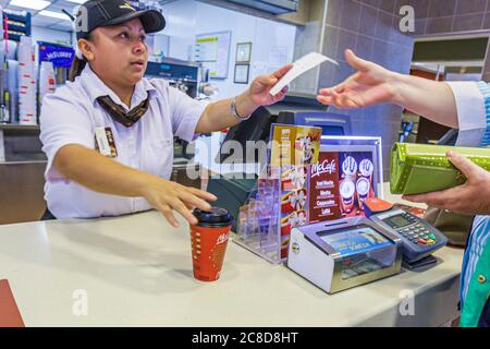 Florida,Jupiter,McDonald's,hamburger,hamburger,McDonalds,fast food,ristorante ristoranti, ristoranti, ristoranti, ristoranti, caffè, cibo, cena, mangiare fuori, servizio, cena, mangiare fuori Foto Stock