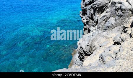 Callao Salvaje costa formazione vulcanica roccia in Adeje Tenerife una delle isole Canarie Foto Stock