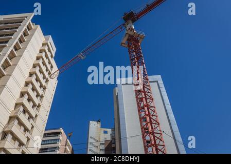 Cantiere di costruzione di edifici residenziali a Beirut, Libano Foto Stock