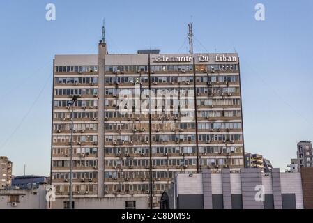 Electricite du Liban edificio della sede centrale in via Armenia a Beirut, Libano Foto Stock