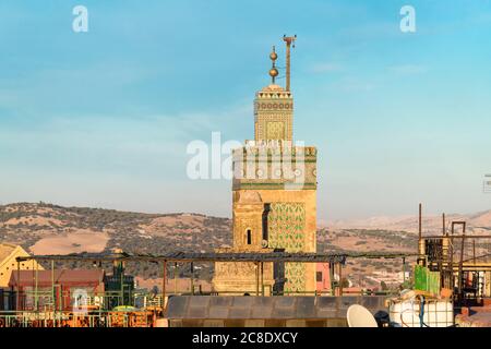 Marocco, Fes-Meknes, Fes, Bou Inania Madrasa Foto Stock