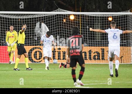 Orlando, Florida, Stati Uniti. 22 luglio 2020. FC Cincinnati giocatori gol celebrate durante il torneo MLS is Back all'ESPN Wild World of Sports a Orlando Florida USA martedì 22 luglio 2020. Foto: Marty Jean-Louis Foto Stock