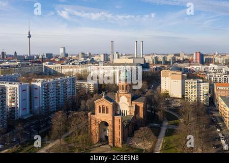 Germania, Berlino, veduta aerea della Chiesa di San Michaels Foto Stock