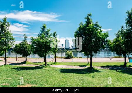 Ttukseom Hangang Park in estate a Seoul, corea Foto Stock