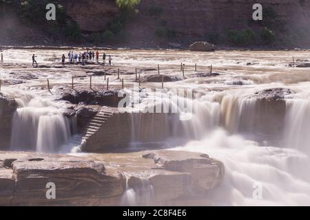 Magnifica cascata Hukou del Fiume giallo nella Provincia di Shanxi, Cina Foto Stock