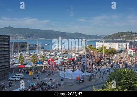 Vigo in provincia di Pontevedra (Spagna), parte della comunità autonoma della Galizia. Foto Stock