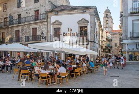 Vigo in provincia di Pontevedra (Spagna), parte della comunità autonoma della Galizia. Foto Stock