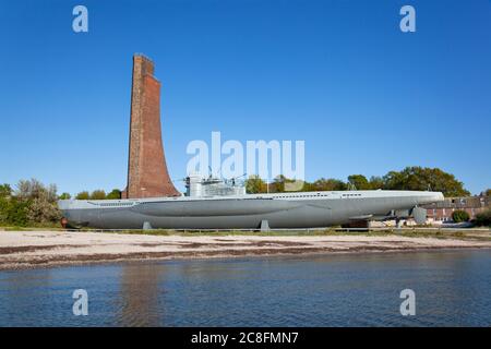 Geografia / viaggio, Germania, Schleswig-Holstein, monumento marittimo al lungo insenatura stretta di Kiel in t, diritti aggiuntivi-clearance-Info-non-disponibile Foto Stock
