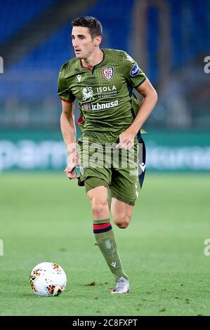 Roma, Italia. 23 luglio 2020. Federico Mattiello di Cagliari Calcio durante la Serie A match tra Lazio e Cagliari allo Stadio Olimpico di Roma, Italia, il 23 luglio 2020. Foto di Giuseppe Maffia. Credit: UK Sports Pics Ltd/Alamy Live News Foto Stock