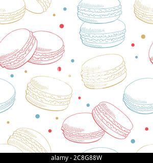 Macaroon grafico colore schizzo senza giunture motivo sfondo illustrazione vettore Illustrazione Vettoriale