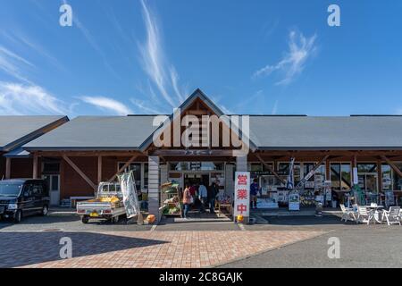 Matsuo-Hachimantai mercato agricolo di dispetto. Foto Stock