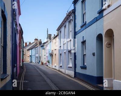 Pittoresca strada ad Appletore, a nord di Devon, Regno Unito. Foto Stock